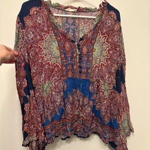 Bohemian Paisley Print Women's Top